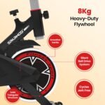 SPARNOD FITNESS SSB-08 Spin Bike Exercise Cycle for Home Gym with 8kg Flywheel, LED Display, Adjustable Resistance, Silent Belt Drive, 4-way Adjustable Cushioned Seat and 2-way Handlebar, Max User Weight 120 Kg - Image 3