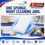Kitchen Clean® Magic Eraser Sponge Pack of 2 | 4X Strong Stain Cleaning Remover for Walls, Kitchen, Bathroom Tiles, Glass & Shoes | Just Add Water - Image 6