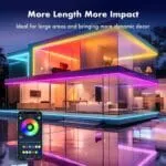 One94Store Premium Smart SMD Rope Light 5M with App & Remote Control, Music Sync RGB LED Light, 16 Million Colors, Luxury Ambient Lighting, Flexible Mood Light for Gaming Room, Bedroom, TV Backlight - Image 6