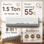 IFB 1.5 Ton 5Star,New star rated,AI Powered Inverter Split Air Conditioner with Inbuilt WiFi,Hybrid Mode, 8in1 Flexi Mode,Heavy Duty Compressor,Self Clean,100% Copper Tubes,CI195SS32SGM3, White - Image 4