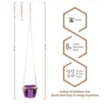 Shopoflux Baby Swing for Indoor Outdoor Use | Kids Jhula (6 Months To 3 Years, Up To 25 Kg) | Purple Polyester, 9 Inch - Image 6