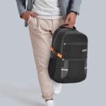 Safari Omega spacious/large laptop backpack with Raincover, college bag, travel bag for men and women, Black, 30 Litre - Image 10