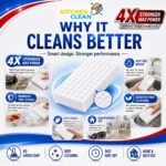 Kitchen Clean® Magic Eraser Sponge Pack of 2 | 4X Strong Stain Cleaning Remover for Walls, Kitchen, Bathroom Tiles, Glass & Shoes | Just Add Water - Image 5
