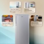 Haier 165 L 1 Star Direct Cool Single Door Refrigerator with Diamond Edge Freezing Technology, Easy Clean Back, Large Vegetable Box (HED-171MSA-P, Moon Silver, 2026 Model) - Image 3