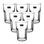 BINZO Glass Water Juice Glasses Set of 6, 300 ml, Stackable Drinking Durable Thick Tumblers, Microwave & Dishwasher Safe for Kitchen, Home, Fridge - Image 6