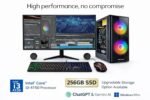 AI Ready Desktop Computer Set with 20" LED Monitor – Core i3-4130 3.4GHz, 8GB DDR3 RAM, 256, WiFi 6, Bluetooth 5.0, RGB Combo, Supports AI Tools Like ChatGPT & Gemini AI - Image 2