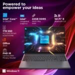 Lenovo IdeaPad Slim 3, 13th Gen Intel Core i5 13420H, 24GB RAM, 1TB SSD, WUXGA IPS, 15.3"/38.8cm, Windows 11, Office 2024, Grey, 1.6Kg, Backlit Keyboard, 1Yr ADP Free, 83K100PLIN/83K1010FIN, Laptop - Image 4