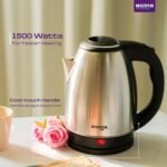 Milton Rapid Electric Kettle 1.8L | 1500 Watts | Stainless Steel Hot Water portable Electric Kettle for Home, Office | Auto Shut-Off with Wide Mouth | Cool-touch Handle and Single-Touch Lid Lock - Image 5