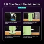 wipro ABS Elato BK211 Cool Touch Double Layer Electric Kettle, 1.7 Litres, Anti-Rust Shield, Super Fast Heating, 3X Protection-Overheating, Dry Boil & Auto Shut-Off,1200 Watts, 2 Years Warranty, Green - Image 7