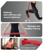 Resistance Band for Workout & Stretching, Exercise Band for Men & Women, Thera Band for Yoga, Pilates, Gym, Home Workout & Fitness Training, Latex Band for Strength, Toning & Flexibility,Red(5-15Kg) - Image 3