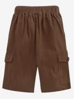KiddoPanti Boys Knit Solid Cargo Shorts Pack of 2 | 100% Cotton | Comfortable Rib Waistband | 2 Front Pockets & 2 Cargo Pockets | Sport Bermuda Half Pant for Boys - Image 4