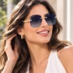 Dervin UV Protected Square Rimless Sunglasses for Men and Women - Image 7