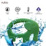Nubo Silicone Baby Teether Ring Set, BIS Certified, Multi-Texture Comfort, Food-Grade Silicone, Sage Green & Aqua Blue, Pack of 2 - Image 3