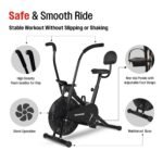 Sparnod SAB-05 Air Bike Exercise Cycle for Home Gym with Back Support | Full Body Workout – Arms & Legs Dual Action | Adjustable Resistance | 120 KG Maximum User Weight & 1-Year Warranty - Image 6
