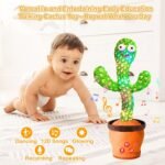 Storio Rechargeable Toys Talking Cactus Baby Toys for Kids Dancing Cactus Toys Can Sing Wriggle & Singing Recording Repeat What You Say Funny Education Toys for Children Playing Home Decor for Kids - Image 7