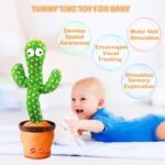 Storio Rechargeable Toys Talking Cactus Baby Toys for Kids Dancing Cactus Toys Can Sing Wriggle & Singing Recording Repeat What You Say Funny Education Toys for Children Playing Home Decor for Kids - Image 8