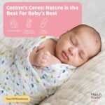haus & kinder 100% Cotton Muslin Swaddle Wrap for New Born Baby | Pack of 5 (100×100 cm) | Baby Blanket & Swaddles for Newborn | Eleflora Collection - Image 3