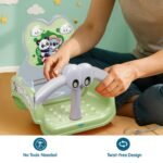 Amazon Brand - Supples Baby Swing for Kids | Non-Toxic Plastic | Indoor & Outdoor Use | Adjustable Design with Safety Belt | Age 6 Months to 4 Years | Green & Grey - Image 5
