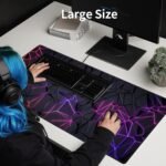 Large Desk Mouse Mat, Extended Gaming, Office Keyboard Pad, Waterproof Non-Slip Surface, Stitched Edge Anti-Fray Thick Fabric Rubber Base Mat for Home Laptop Study or Work Setup (Gaming) - Image 5