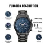 BENYAR Stylish Mens Watch Chronograph Quartz Movement Business Sport Design 3ATM Waterproof Elegant Gift for Men - Image 6