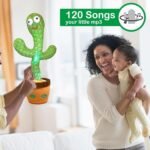 Storio Rechargeable Toys Talking Cactus Baby Toys for Kids Dancing Cactus Toys Can Sing Wriggle & Singing Recording Repeat What You Say Funny Education Toys for Children Playing Home Decor for Kids - Image 4