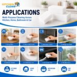 Kitchen Clean® Magic Eraser Cuboids Pack of 5 | Chemical-Free Multipurpose Magic Sponge | Switch Boards, Taps, Wall Stain Remover | Glass, Shoes & Sneakers Cleaning Sponge - Image 6
