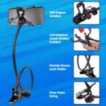 Sounce Mobile Stand Holder Metal Built - Cell Phone Stand Perfect for Video Table Online Class Home Bed Flexible Charging Hand Bike Movie Office Gift Desktop Heavy Duty Lazy Mount Multi Angle Clamp - Image 5