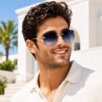 Dervin UV Protected Square Rimless Sunglasses for Men and Women - Image 6