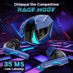 HOPPUP Xo6 Gaming Earbuds with 35MS Low Latency, RGB LED, 13MM Drivers & 50H Playtime Bluetooth (Cobalt Blue, True Wireless) - Image 7