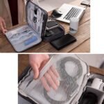 OrgaWise Electronic Accessories Bag Travel Cable Organizer Three-Layer for iPad Mini, Kindle, Hard Drives, Cables, Chargers (Three-Layer-Grey) - Image 5