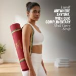 WiseLife Printed Yoga Mat (Indias no 1 Yoga Brand) Strap For Men, Women, Kids | Anti-Slip Extra thick, long & Wide Exercise Sports Mat for Workout, Fitness, Yoga, Gym, Home & Pilates 6MM (Maroon Surya Namaskar) - Image 6