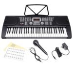 JUAREZ Octavé JRK661 61-Key Electronic Keyboard Piano with LED Display | Adapter | Key Note Stickers | Mic |Music Sheet Stand | 255 Rhythms | 255 Timbres | 24 Demos | 8 Percussions - Image 9