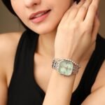 Carlton London Mint Green Dial Women’s Watch with Bracelet Set – Elegant Rose Gold Strap, Stylish Quartz Timepiece, Water Resistant Ladies Accessory | Gift Box for Anniversary & Birthday | Luxury square watch gift set - Image 2