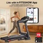 PowerMax Fitness TDA-96 4HP Auto Incline Treadmill for Home Use | 110KG User Wt. | Bluetooth for Music & Tracking App | 12 Pre-Set Program | Heart Rate Sensors & Hydraulic Folding, LED Display - Image 9