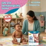 Amazon Brand - Supples Premium Baby Diaper Pants | 78 Baby Diapers | Small | 4-8 Kg | 12 Hrs Absorption | Cushiony Cotton Soft Fabric | Phthalates-Free | Triple Leak Guard - Image 7