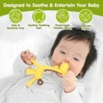 Kidology Giraffe Shaped Teether for Babies 6+ Months - BPA Free Silicone Teething Toys for Infants | Safe and Soft Chewable Toy | Freezer and Dishwasher Safe | Ideal Gift for Baby Girls & Boys - Image 8