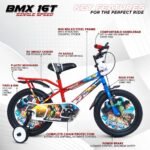 CAPENT BMX 16T Kids Cycle with Carrier & Side Wheels | Rigid Suspension | 11 Inches Frame | Ideal for 4 to 6 Years Boys & Girls Kids Bike (Red-Blue) - Image 4