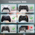 Sounce 8 Pair / 16 Pcs Controller Thumb Grips PS5/PS4/Xbox One/360/Switch, Anti-Slip Joystick Caps for PS5 Remote Controller & Gamepads, Soft Silicone Thumb Stick Covers for Enhanced Grip & Protection - Image 6