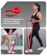 Resistance Band for Workout & Stretching, Exercise Band for Men & Women, Thera Band for Yoga, Pilates, Gym, Home Workout & Fitness Training, Latex Band for Strength, Toning & Flexibility,Red(5-15Kg) - Image 4