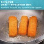 Hawkins Pro 18 cm Frying Pan, Triply Stainless Steel Fry Pan with Stainless Steel Handle, Silver (PSF18) - Image 3