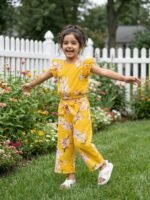 Nautinati Girls Printed Top with Matching Pants Clothing Set | Age 4-8 Years - Image 5