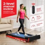 Lifelong Fit Pro Treadmill 3 HP Peak Dc Brushless Motor 2 Level Manual Incline Walking Machine at 8 km/Hr Speed with Led Display-Cardio Equipment for Home Gym 110kg Capacity, Black - Image 2