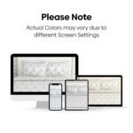 haus & kinder King Size Bedsheet with 2 Pillow Covers, 186 TC Cotton Bedsheet for Double Bed King Size 108X108 Inches Flat Bed Sheet | Classic Trellis, White - Image 8