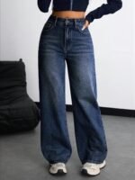 Nifty Women's Denim Stretchable High Waist Baggy Jeans for Women - Image 4
