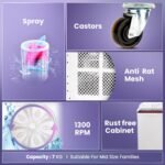 Haier 7 Kg 5 Star Semi Automatic Top Load Washing Machine with Anti Bacterial Cross Pulsator and Spray Function (HTW70-1187BTN, Anti Rat Mesh, Magic Filter, Castors, Burgundy) - Image 5