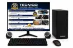 TECNICO Desktop Computer Set, Windows 11 Intel Core I5-2400, 8GB RAM, 128GB SSD, 20-Inch Monitor, Keyboard, Mouse, Speakers - Image 3