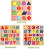 Niwlix Wooden Learning Educational Board for Kids, Puzzle Toys for 2+ Years Old Boys & Girls Educational Toys for Toddlers & Preschoolers, ABCD for Kids(Alphabets, Numbers & Shapes) - Image 4