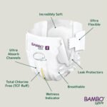 Bambo Nature Premium Baby Tape Diapers for Baby Large Size (7-14 Kgs), Super Absorbent, Breathable, Extra Soft, Dermatologically Tested, Hypoallergenic Toddler Nappies With Wetness Indicator, 24 Count - Image 3