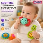 Storio Baby Products Toys 7 Pcs Rattle Set with Teathers for New Born Baby Gifts, Toy for Babies, Non-Toxic - Image 4