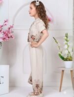 BLOOD PANTHER Girls Floral Printed Cotton Blend Co-Ord Set – Stylish Summer Outfit with Crop Top & Wide-Leg Pants – Dress for Kids - Image 5